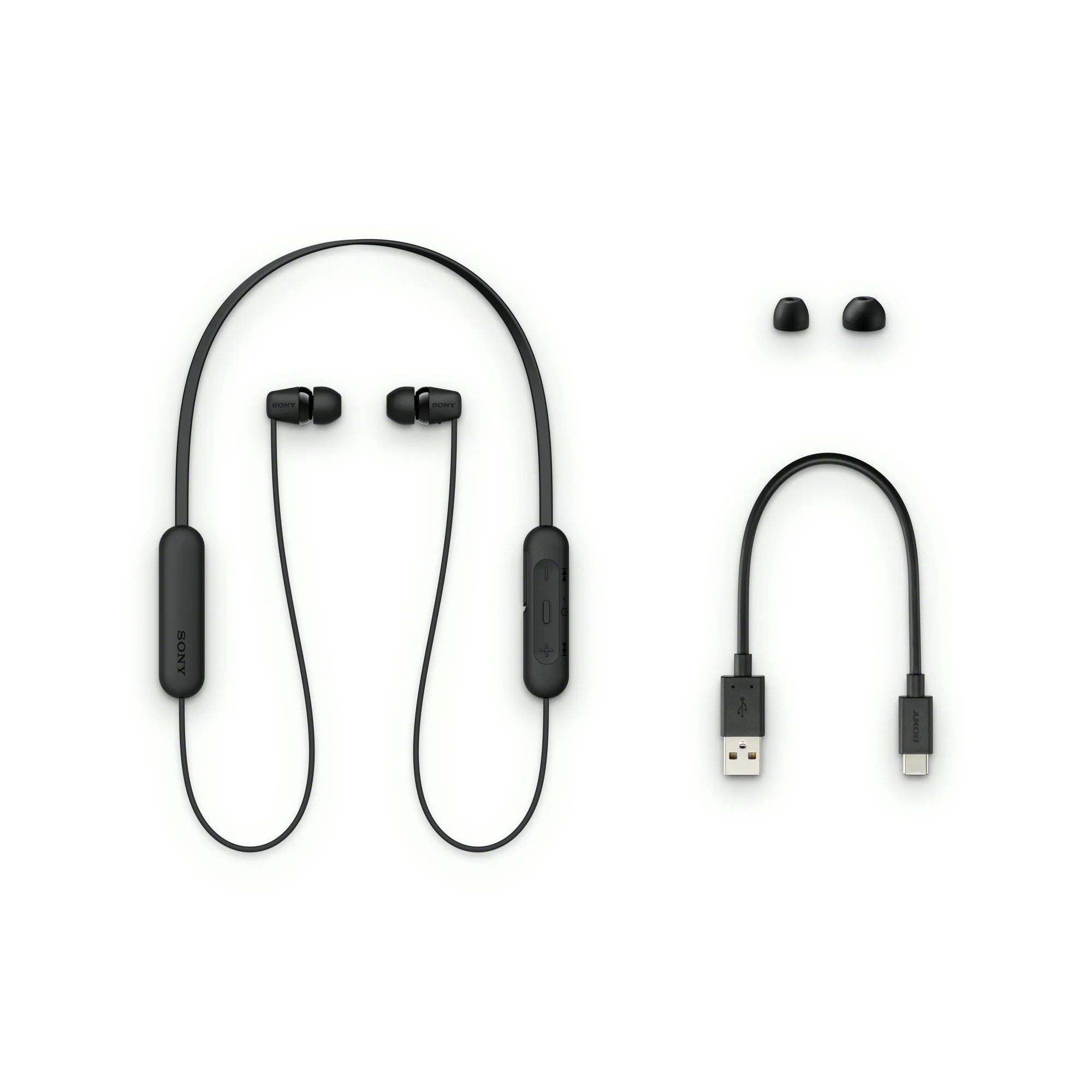Sony WIC200 Wireless In-Ear Bluetooth Headphones – Black | Up to 15 hr Playback