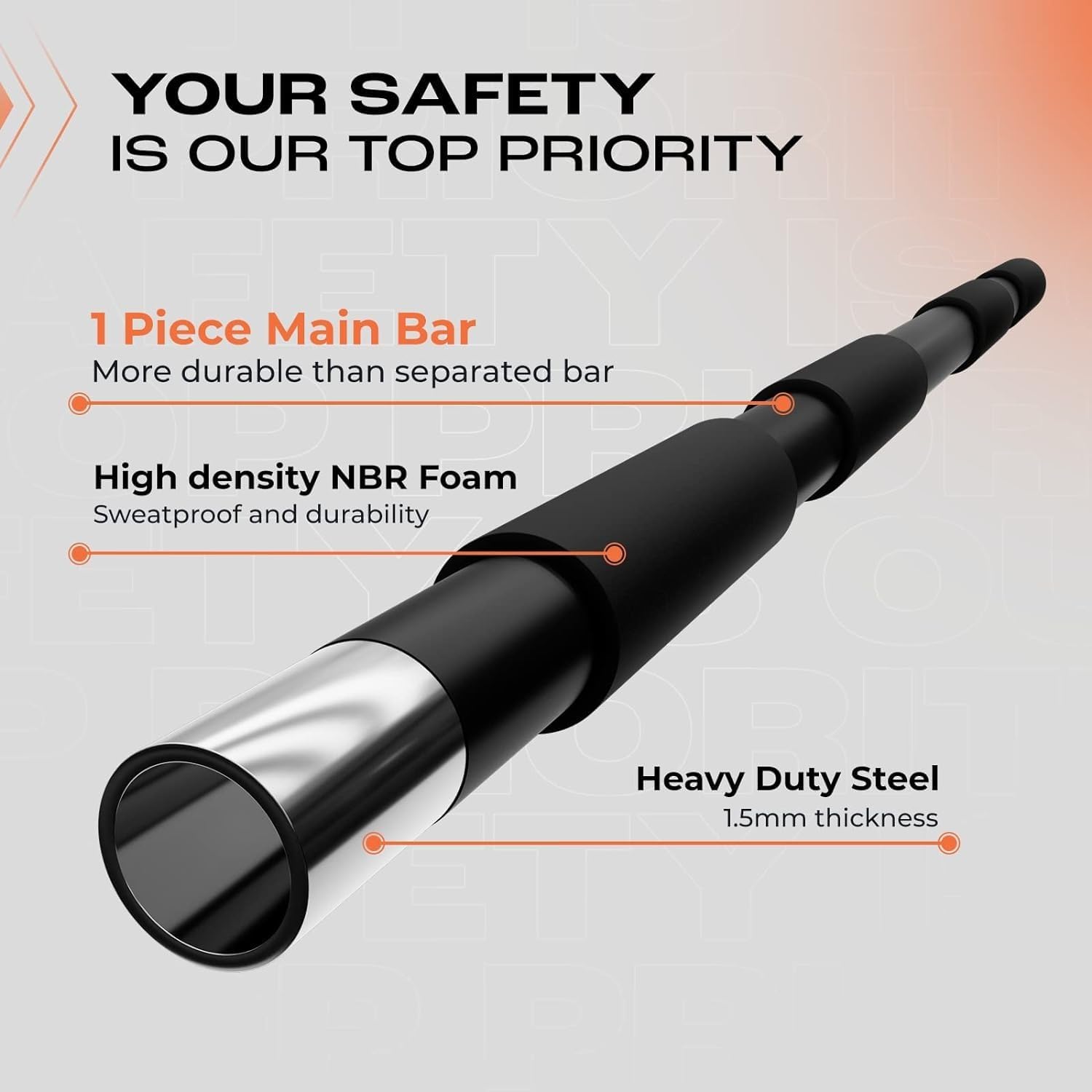 Yes4All Heavy Duty Doorway Pull-Up Bar – Multi-Grip Portable Home Gym Bar (Up to 300 lb)