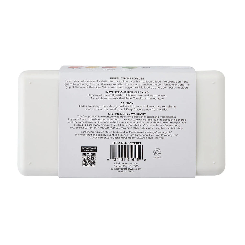 Farberware Pro Compact Mandoline Slicer – Adjustable Blade Slices with Storage Case & Color-Coded Blades