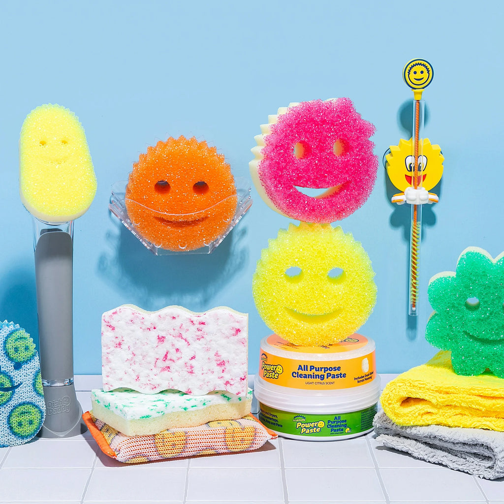 Scrub Daddy Colors 4-Count Non-Scratch Multipurpose Sponges – FlexTexture® Kitchen & Home Cleaners