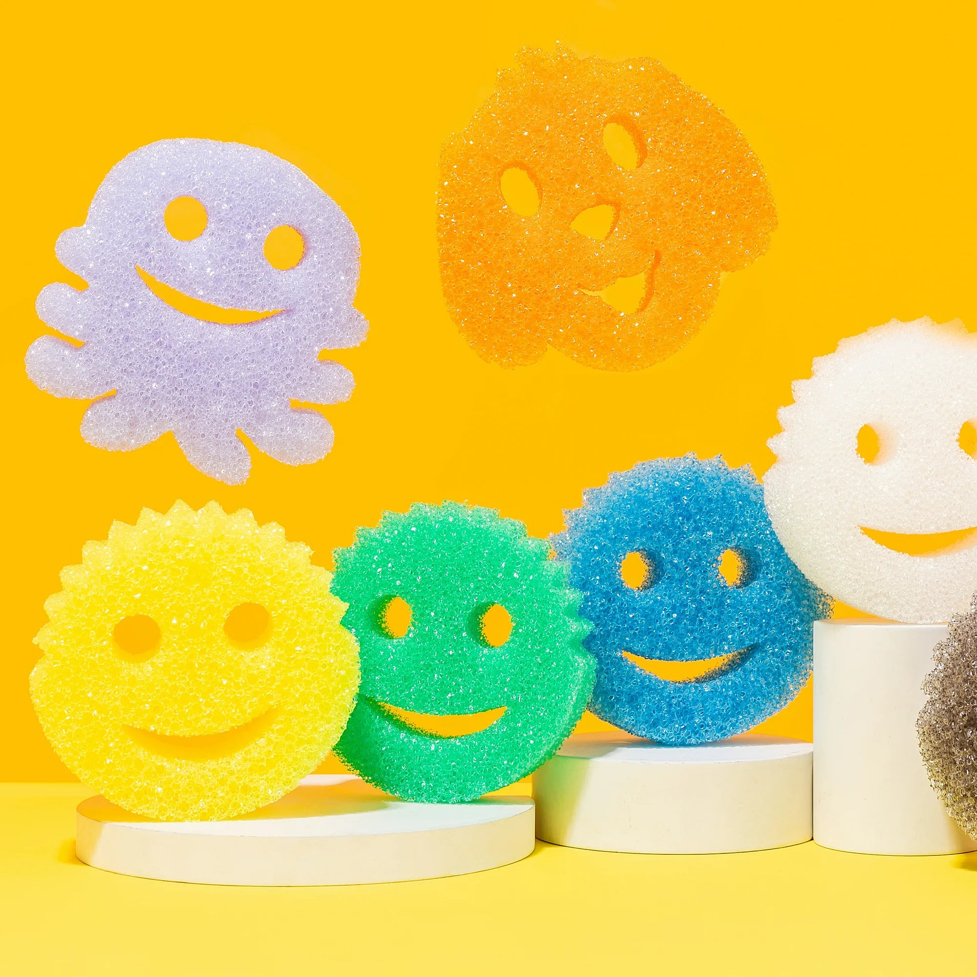 Scrub Daddy Colors 4-Count Non-Scratch Multipurpose Sponges – FlexTexture® Kitchen & Home Cleaners