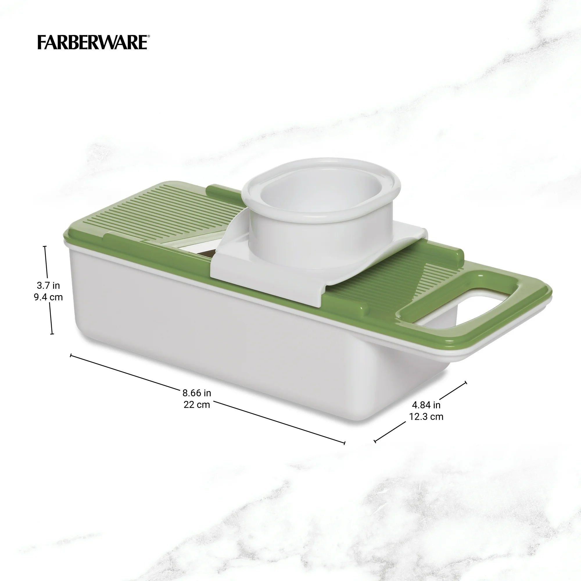 Farberware Pro Compact Mandoline Slicer – Adjustable Blade Slices with Storage Case & Color-Coded Blades