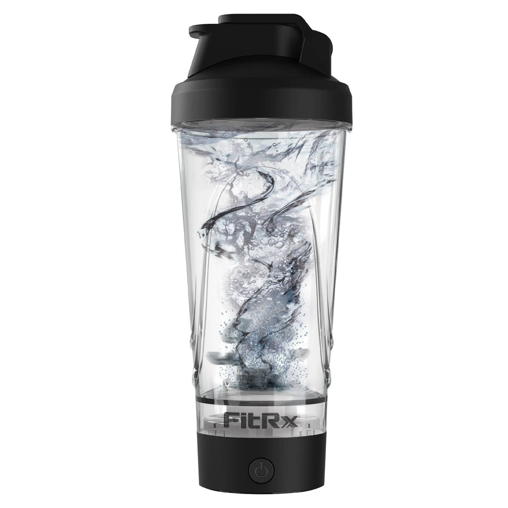 FitRx Sport Mixer Electric Shaker Bottle – Rechargeable Portable Protein Shaker, 24oz – Black