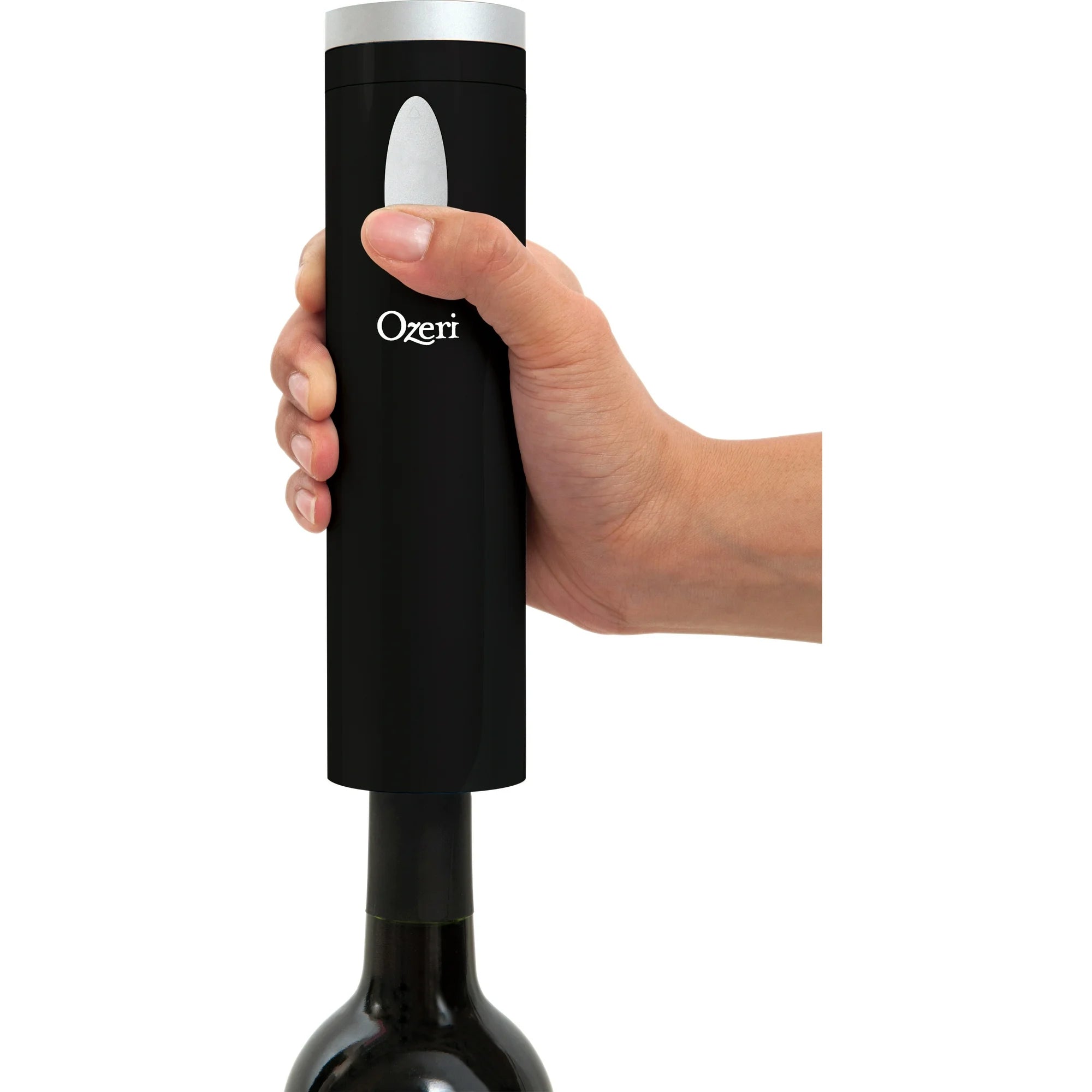 Ozeri Fascina Electric Wine Bottle Opener & Corkscrew — Battery-Powered, One-Touch Operation