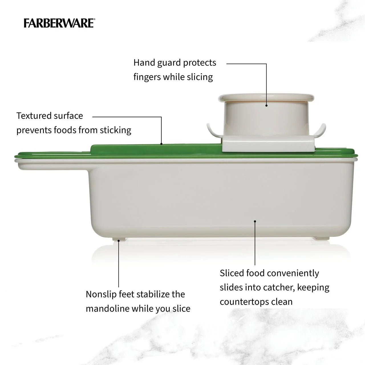 Farberware Pro Compact Mandoline Slicer – Adjustable Blade Slices with Storage Case & Color-Coded Blades
