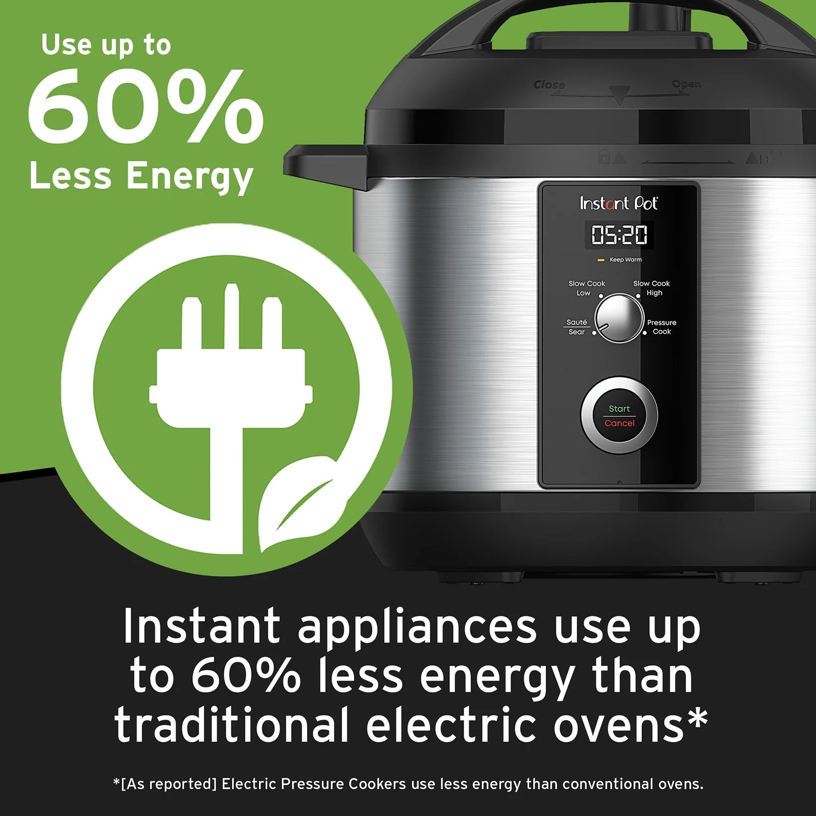 Instant Pot 6-Quart Easy 3-in-1 Slow Cooker, Pressure Cooker & Sauté Pot