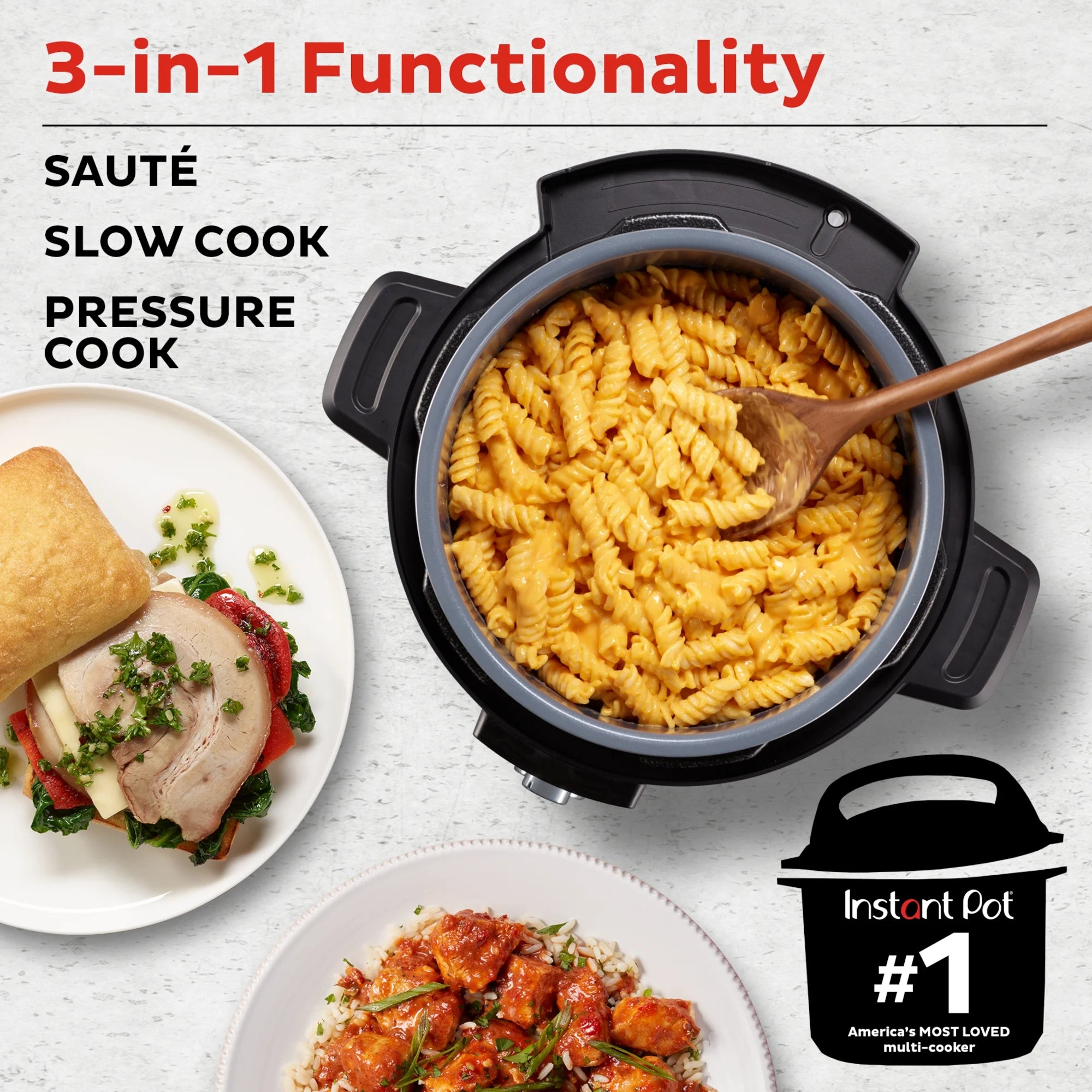 Instant Pot 6-Quart Easy 3-in-1 Slow Cooker, Pressure Cooker & Sauté Pot